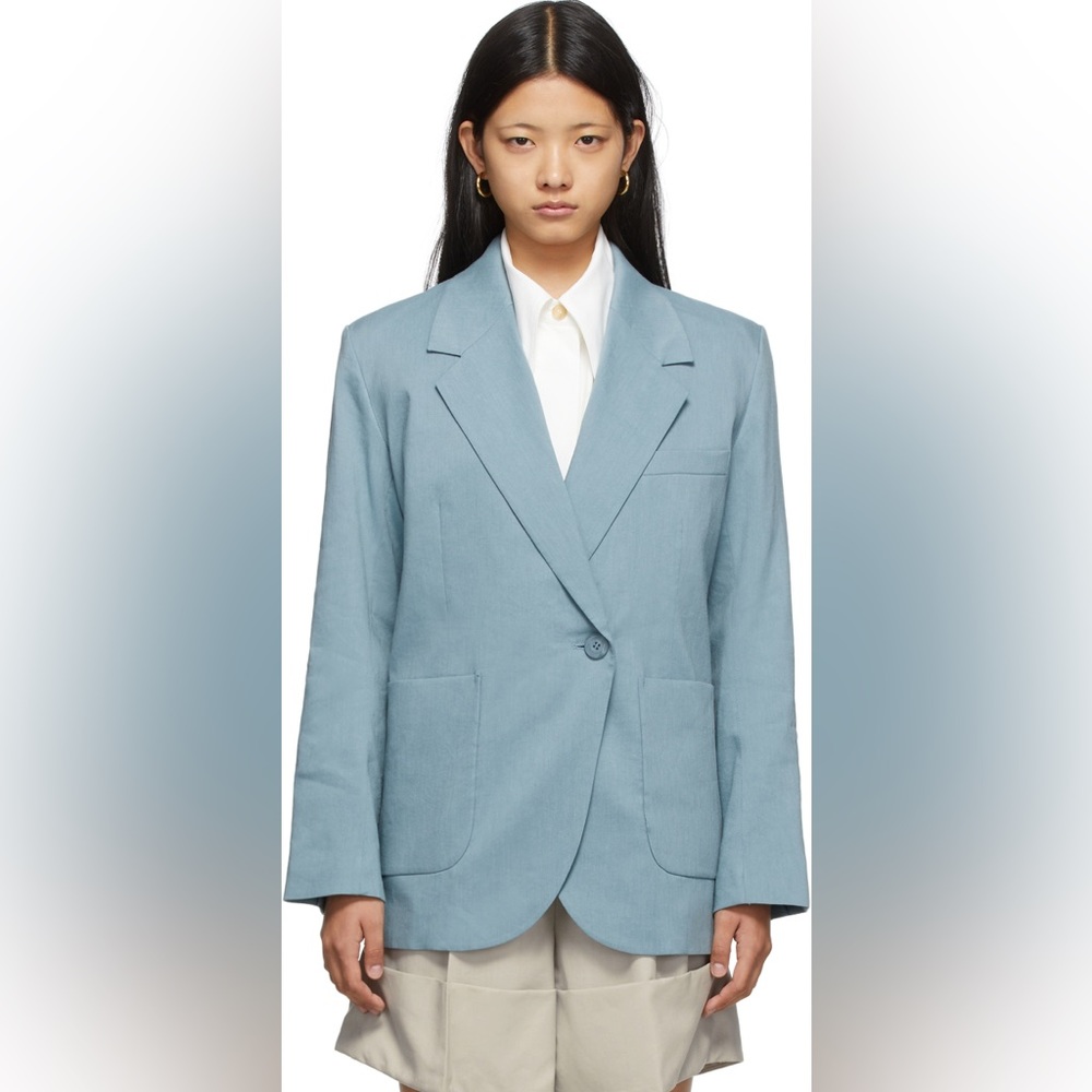 Low Classic Oversized Blue Blazer